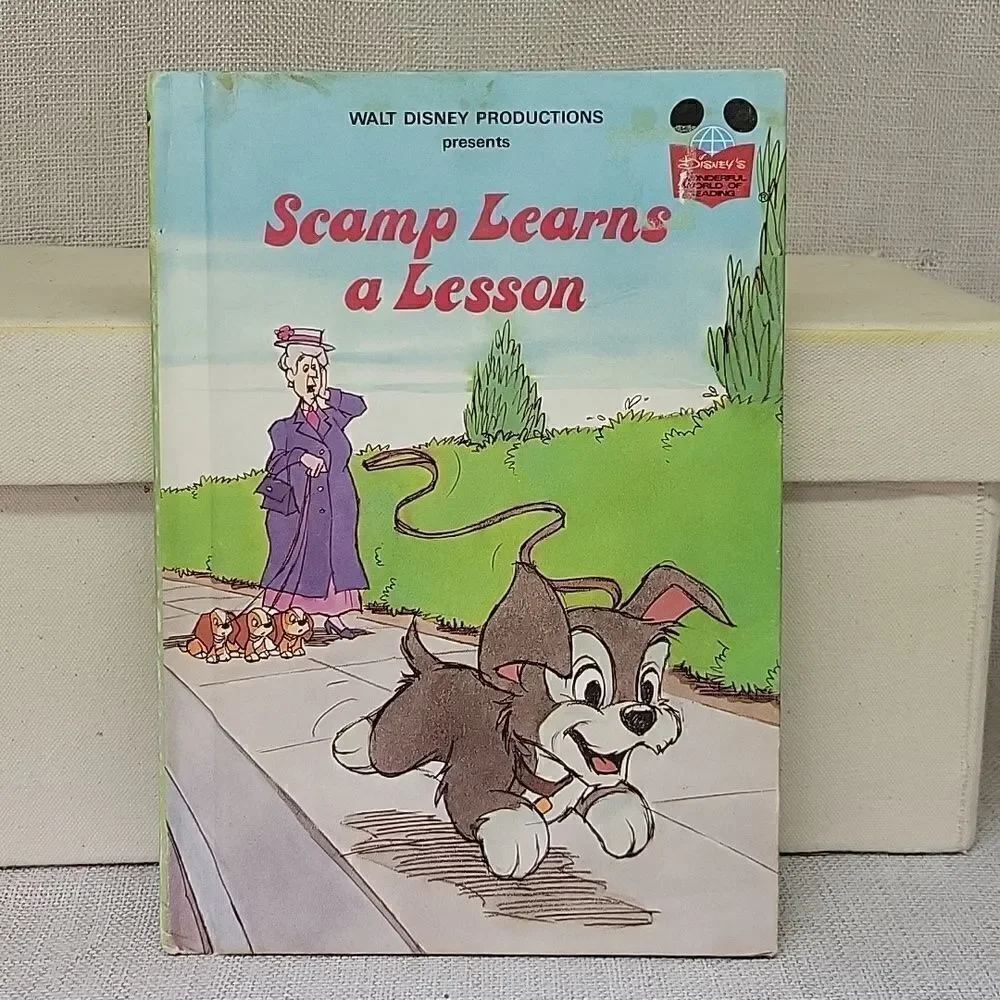 Disney's Lady and The Tramp II‎ vhs, books and Tramp plush